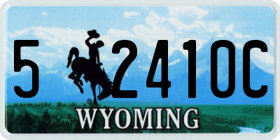 WY license plate 52410C