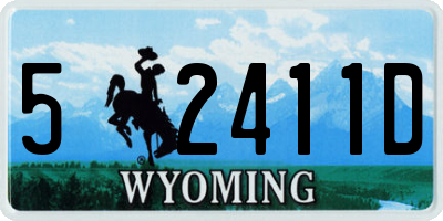 WY license plate 52411D