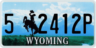 WY license plate 52412P