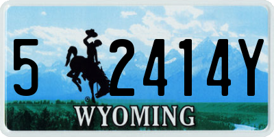 WY license plate 52414Y