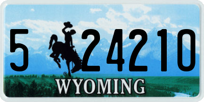 WY license plate 52421O