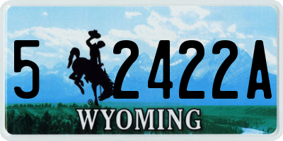 WY license plate 52422A