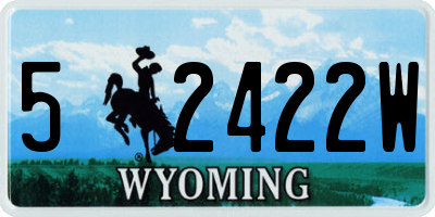 WY license plate 52422W