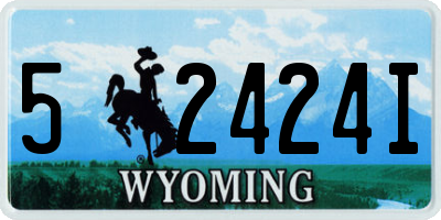 WY license plate 52424I