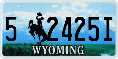WY license plate 52425I