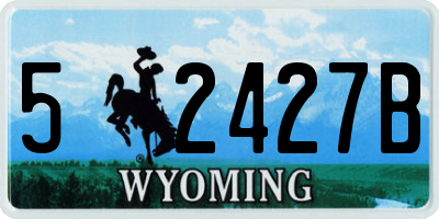 WY license plate 52427B