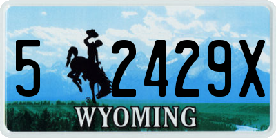 WY license plate 52429X