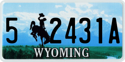 WY license plate 52431A