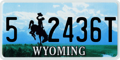 WY license plate 52436T