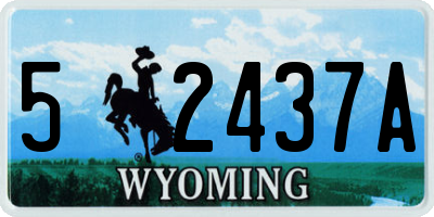 WY license plate 52437A
