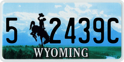 WY license plate 52439C