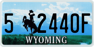 WY license plate 52440F