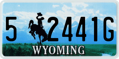 WY license plate 52441G