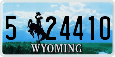 WY license plate 52441O