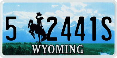 WY license plate 52441S