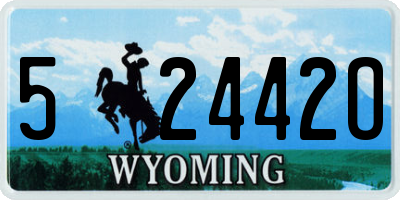 WY license plate 52442O