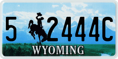 WY license plate 52444C