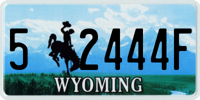 WY license plate 52444F