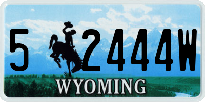 WY license plate 52444W