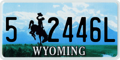 WY license plate 52446L