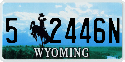 WY license plate 52446N