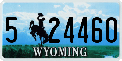 WY license plate 52446O