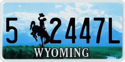 WY license plate 52447L