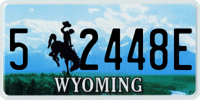 WY license plate 52448E