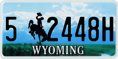 WY license plate 52448H