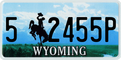 WY license plate 52455P