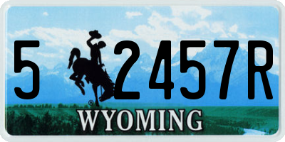 WY license plate 52457R