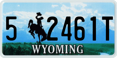 WY license plate 52461T