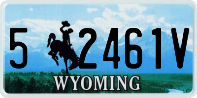 WY license plate 52461V