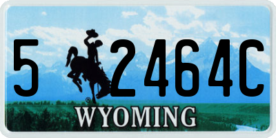 WY license plate 52464C