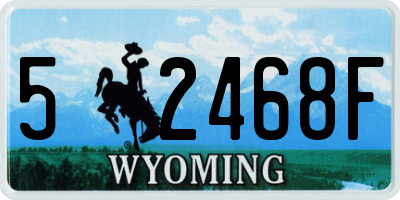 WY license plate 52468F