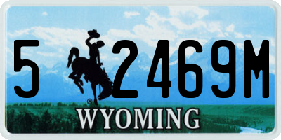 WY license plate 52469M