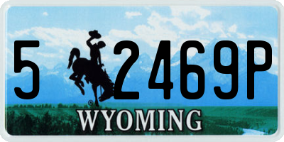 WY license plate 52469P