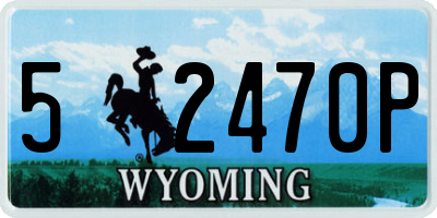 WY license plate 52470P