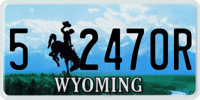 WY license plate 52470R