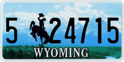 WY license plate 524715