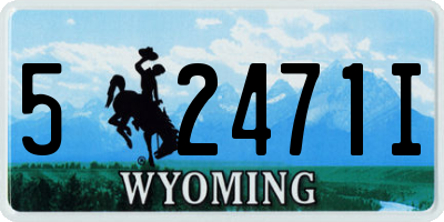 WY license plate 52471I