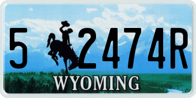 WY license plate 52474R