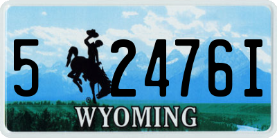 WY license plate 52476I