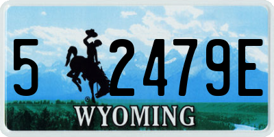 WY license plate 52479E