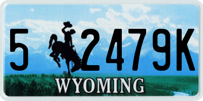 WY license plate 52479K