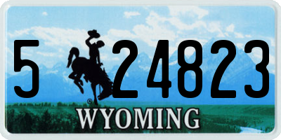 WY license plate 524823