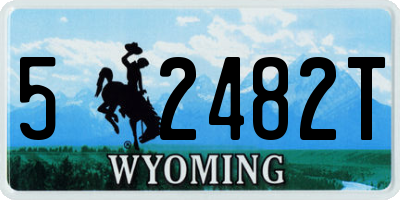 WY license plate 52482T