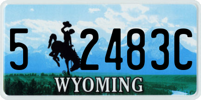 WY license plate 52483C
