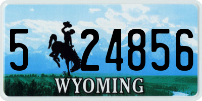 WY license plate 524856
