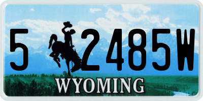 WY license plate 52485W